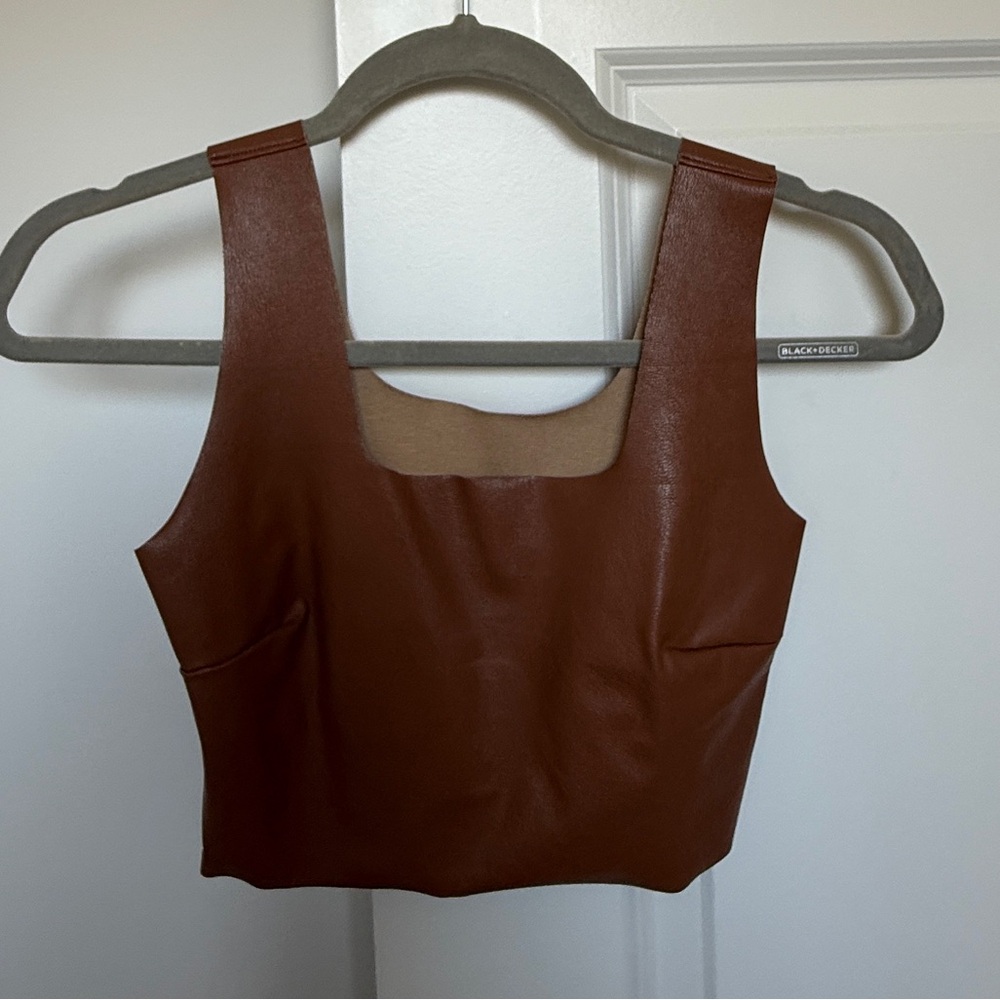 Commando Tan Leather Crop | S